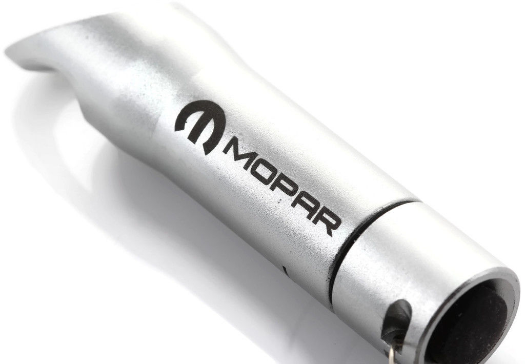 Silver Mopar Mini Flashlight LED Bottle Opener Key Chain - Click Image to Close